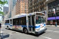 MTA Bus Route 5 on Fifth Ave, NYC, USA