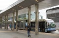 MTA bus at stop New York USA Royalty Free Stock Photo