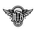 MTB abbreviation and wings. Mountain bike logo, emblem.Vector illustration.