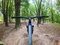 Ãâ¡MTB bicycle on the trails in the autumn season Royalty Free Stock Photo