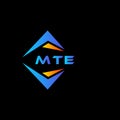 MTE abstract technology logo design on Black background. MTE creative initials letter logo concept Royalty Free Stock Photo