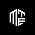 MTE logo MTE icon MTE monogram MTE letter minimalist Circle flat Unique modern abstract logo design Royalty Free Stock Photo