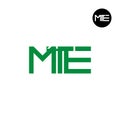 MTE Logo Letter Monogram Design Royalty Free Stock Photo