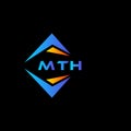 MTH abstract technology logo design on Black background. MTH creative initials letter logo concept Royalty Free Stock Photo