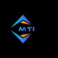 MTI abstract technology logo design on Black background. MTI creative initials letter logo concept Royalty Free Stock Photo