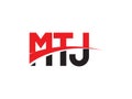 MTJ Letter Initial Logo Design Vector Illustration Royalty Free Stock Photo