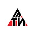 MTN triangle letter logo design with triangle shape. MTN triangle logo design monogram. MTN triangle vector logo template with red Royalty Free Stock Photo