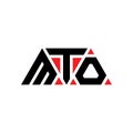 MTO triangle letter logo design with triangle shape. MTO triangle logo design monogram. MTO triangle vector logo template with red Royalty Free Stock Photo