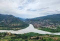 Mtskheta and Aragvi river in Georgia Royalty Free Stock Photo