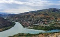 Mtskheta and Aragvi river in Georgia Royalty Free Stock Photo