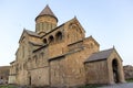 Mtskheta, Georgia. The Ancient World Heritage, Georgian Orthodox Jvari Monastery On The Spring Green Valley, Scenic Mountain Hills Royalty Free Stock Photo