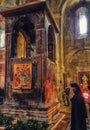 Inside shot of Svetitskhoveli cathedral in Mtskheta, the old cap