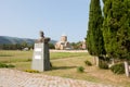 Mtskheta, Georgia- AUGUST 17, 2013: Samtavro Transfiguration Orthodox Church and Nunnery of St. Nino in Mtskheta.The monument to t