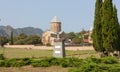 Mtskheta, Georgia- AUGUST 17, 2013: Samtavro Transfiguration Orthodox Church and Nunnery of St. Nino in Mtskheta.The monument to t