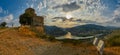 MTSKHETA, GEORGIA - 31 JULY 2017: Sunset Panorama of Mtskheta to Royalty Free Stock Photo