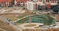 Mtskheta, Georgia. Top View Of New Ultramodern Semicircular Green Of Police Department