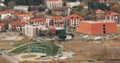 Mtskheta, Georgia. Top View Of New Ultramodern Semicircular Green Of Police Department