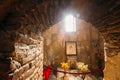 Mtskheta Georgia. View Through Arch To Icon Of Theotokos Under Window