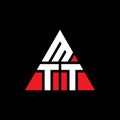 MTT triangle letter logo design with triangle shape. MTT triangle logo design monogram. MTT triangle vector logo template with red Royalty Free Stock Photo
