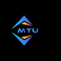 MTU abstract technology logo design on Black background. MTU creative initials letter logo concept Royalty Free Stock Photo