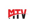 MTV Letter Initial Logo Design Vector Illustration