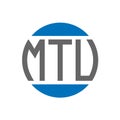 MTV letter logo design on white background. MTV creative initials circle logo concept. MTV letter design