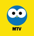 Mtv music television mascot blue bird editorial