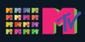 mtv music television retro colorful set