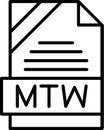 MTW Outline Vector Icon Royalty Free Stock Photo