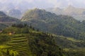 Mu Cang Chai, landscape terraced rice field near Sapa, north Vietnam,Rice terrace on during sunset ,Vietnam