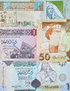 Muammar Gaddafi on Libya banknote Royalty Free Stock Photo