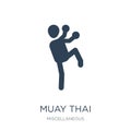 muay thai icon in trendy design style. muay thai icon isolated on white background. muay thai vector icon simple and modern flat