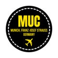 MUC Munich airport symbol icon