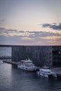 MUCEM and Docked Boats at MarseilleÃ¢â¬â¢s Waterfront Royalty Free Stock Photo