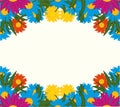 Much varicoloured flowers background