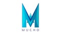 MUCHO M letter beautiful logo design in facets style