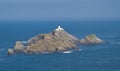 Muckle Flugga lighthouse off Hermaness on the north coast of the island of Unst in Shetland, Scotland, UK