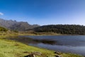 Landscape of Mucubaji lagoon at sunrise. Merida state, Venezuela Royalty Free Stock Photo