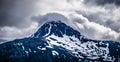 Mud bay alaska mountain range at sunset Royalty Free Stock Photo