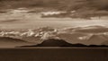 Mud bay alaska mountain range at sunset Royalty Free Stock Photo