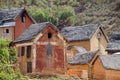Mud and brick houses in a village outside of Antananarivo