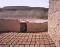 Drying straw reinforced mud bricks in Yemen Royalty Free Stock Photo