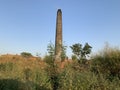 Mud bricks forming hot chimney in the plains of Jammu near India Pakistan border