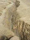 Mud canyons at Berca Mud Volcanoes, Romania