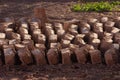 Mud or clay bricks at Ait Ben Haddou ksar Morocco, a Unesco World Heritage site Royalty Free Stock Photo