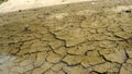 Mud cracks and small bubbles Royalty Free Stock Photo