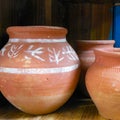 Mud cup tea in north east india, Photograph of mud or earthen cups which are kept out for drying