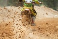 Mud debris from a motocross race Royalty Free Stock Photo