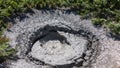 Mud hot spring close-up. Top view. Royalty Free Stock Photo