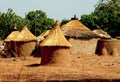 Mud houses with thatched roof in northern Ghana